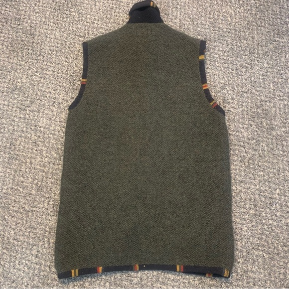 Norah Curtis Canada Vintage Wool Silk Wooden Button Vest - Picture 6 of 11